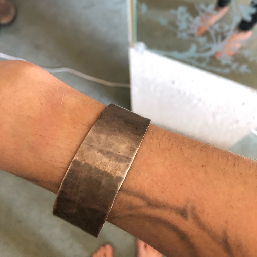 Heavy Pewter (?) Cuff